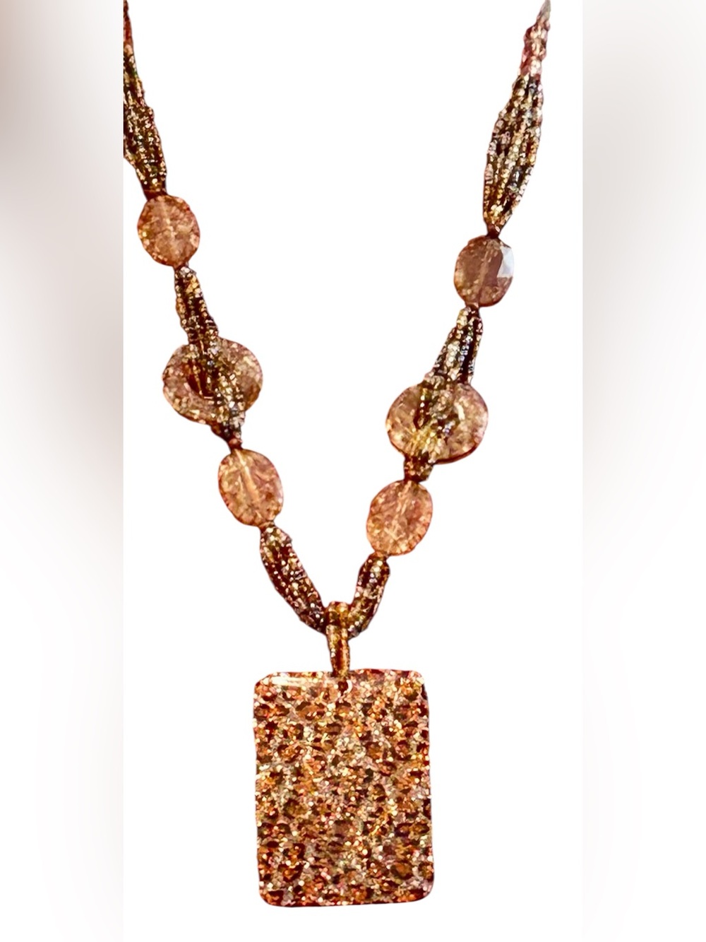 Lucite statement Necklace Vintage 1970’s and earrings